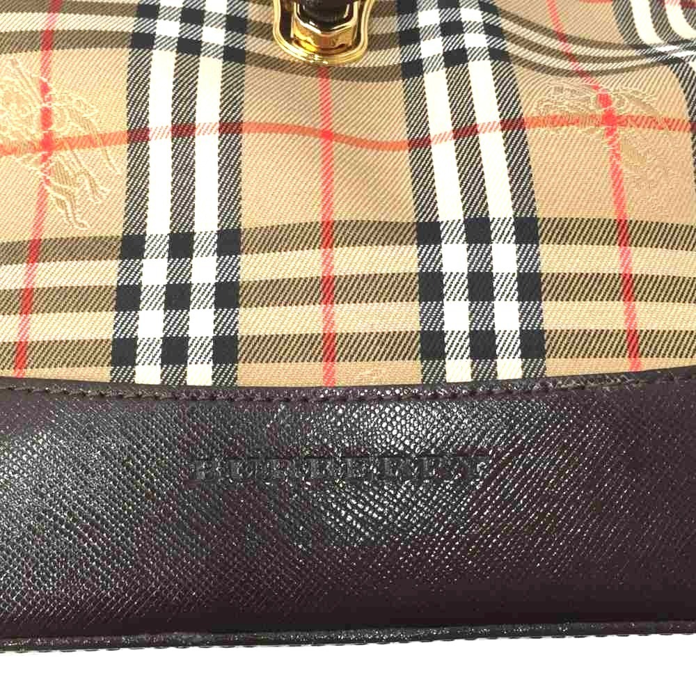 Burberry Bachek Shadow Black Horse Backpack Beige Tan Brown - Picture 5 of 8